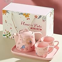 Amazon | ティーポット 花柄 可愛い ティーカップ セット 急須